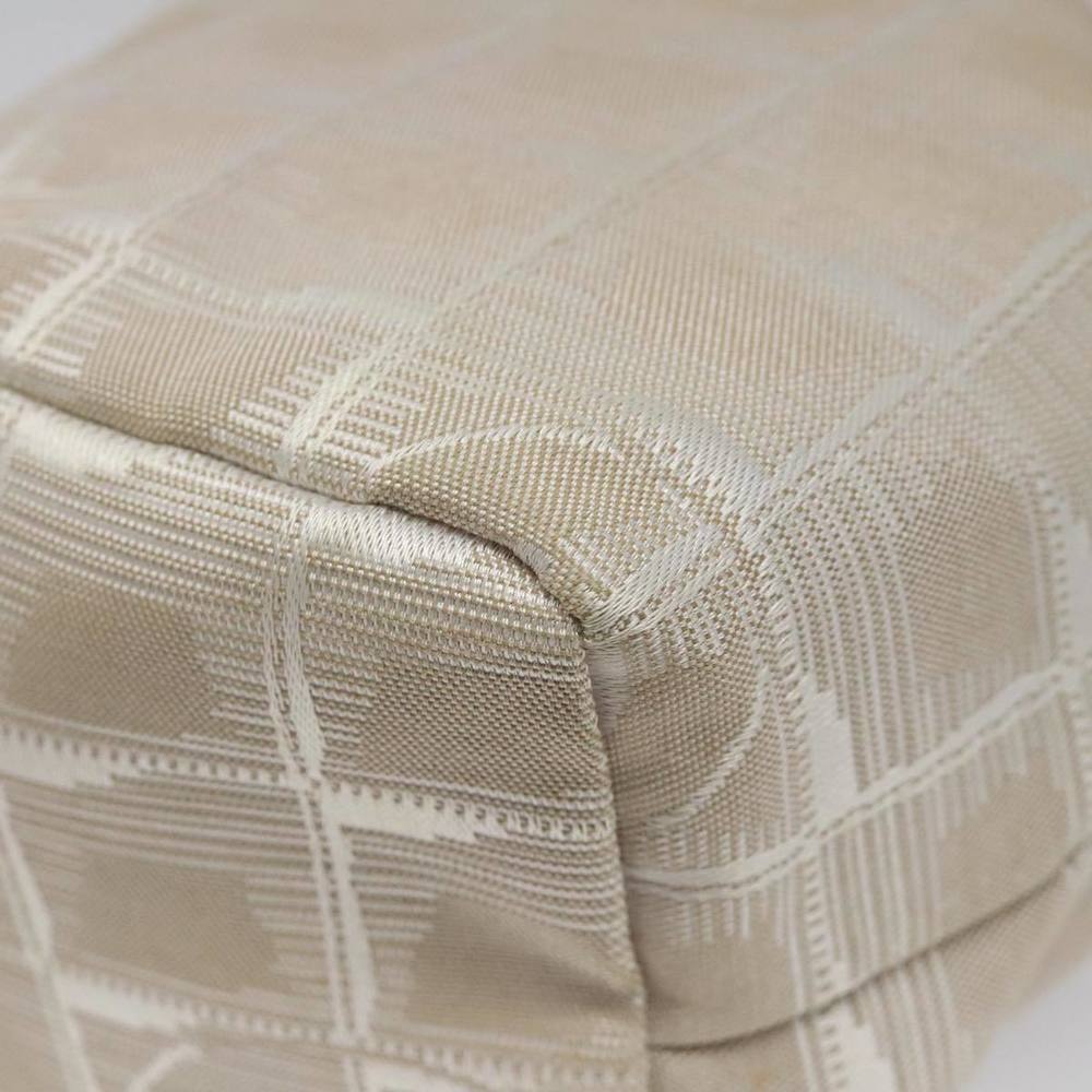 CHANEL New Travel Line Purse Pouch Nylon Beige CC Auth yk17133 - Picture 15 of 16